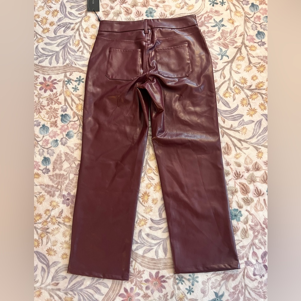 NYJD Faux Leather Straight Ankle Pants - Picture 5 of 8